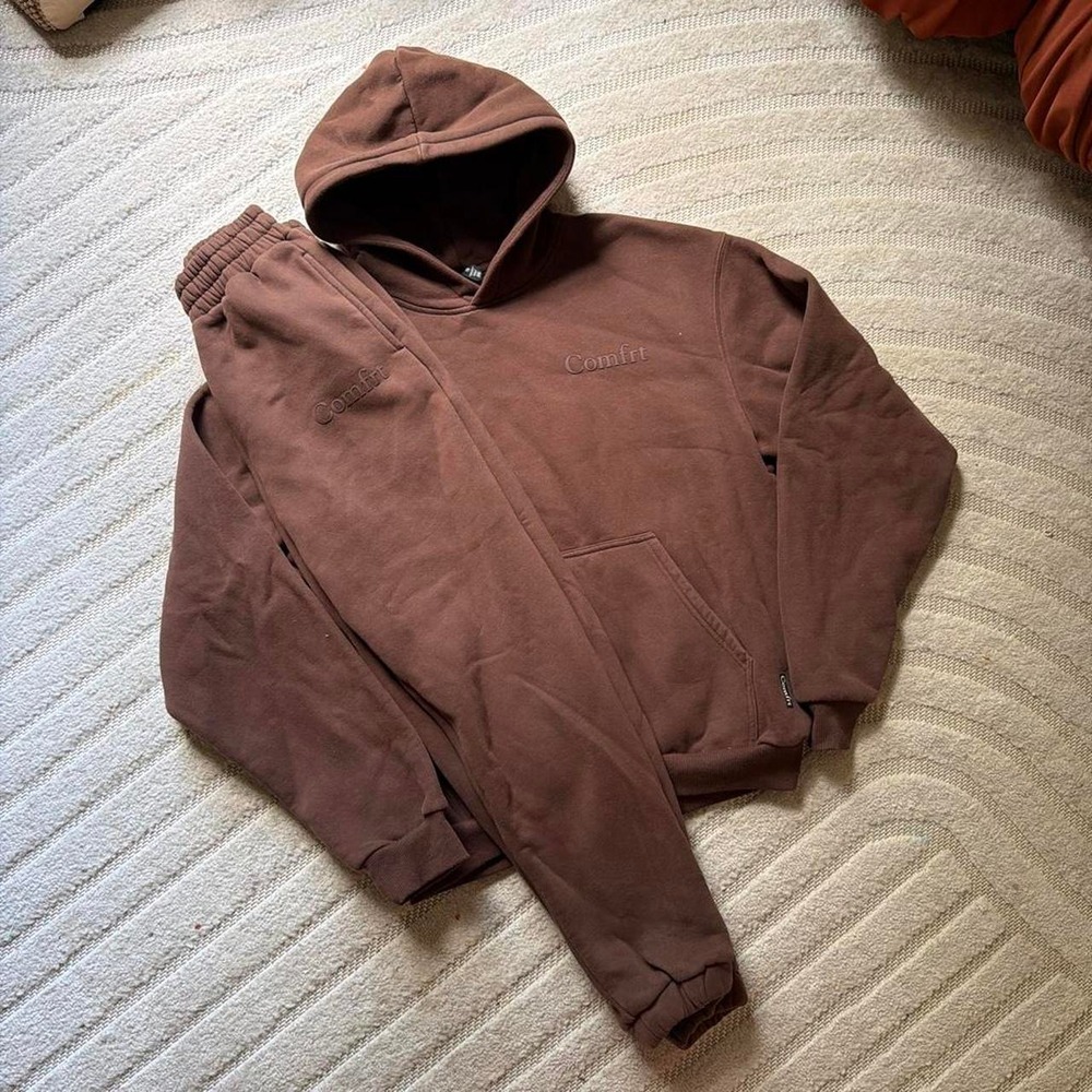 Comfrt Brown tracksuit size S/M Activewear Comfort Athleisure Autumn Fall